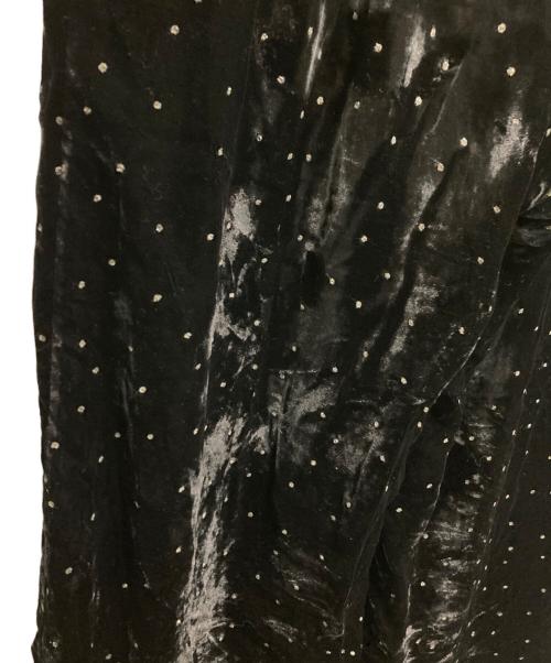 ne quittez pas（ヌキテパ）ne quittez pas (ヌキテパ) Velvet Glitter Print Frill Pants ブラック サイズ:Mの古着・服飾アイテム