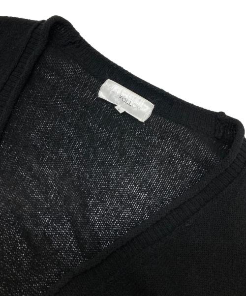 FOLL（フォル）FOLL (フォル) matte silk wardrobe cardigan ブラック サイズ:2の古着・服飾アイテム