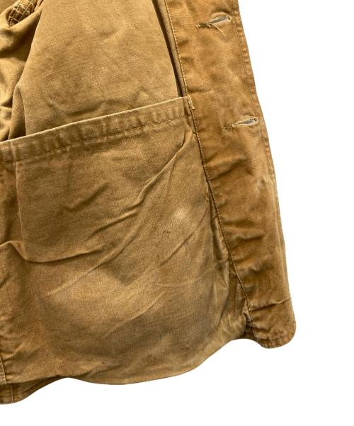 HETTRICK（ヘトリック）HETTRICK (ヘトリック) ダック地ハンティングジャケット ベージュ サイズ:不明（実寸参照）の古着・服飾アイテム