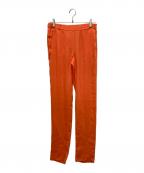 MM6 Maison Margielaエムエムシックスメゾンマルジェラ）の古着「レーヨンテーパードパンツ」｜オレンジ