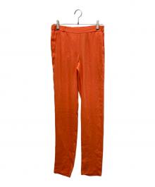 MM6 Maison Margiela（エムエムシックスメゾンマルジェラ）の古着「レーヨンテーパードパンツ」｜オレンジ