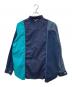 YSTRDY'S TMRRW (イエスタデイズトゥモロウ) SILK ROAD FABRIC MIX PANEL SHIRT ネイビー サイズ:medium：8000円
