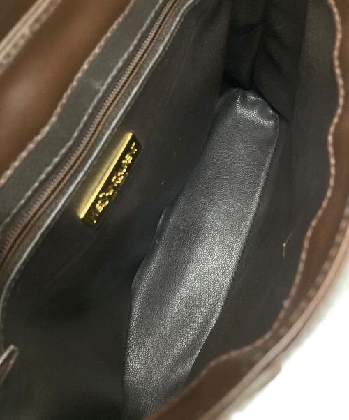 Yves Saint Laurent（イヴサンローラン）Yves Saint Laurent (イヴサンローラン) レザーショルダーバッグ ブラウンの古着・服飾アイテム