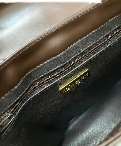 Yves Saint Laurent（イヴサンローラン）Yves Saint Laurent (イヴサンローラン) レザーショルダーバッグ ブラウンの古着・服飾アイテム