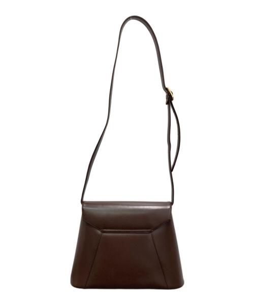 Yves Saint Laurent（イヴサンローラン）Yves Saint Laurent (イヴサンローラン) レザーショルダーバッグ ブラウンの古着・服飾アイテム
