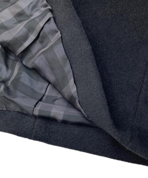 BURBERRY LONDON（バーバリーロンドン）BURBERRY LONDON (バーバリーロンドン) フォックスファー付アンゴラブレンドステンカラーコート ブラック サイズ:46の古着・服飾アイテム
