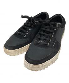 Salvatore Ferragamo（サルヴァトーレ フェラガモ）の古着「レザーローカットスニーカー」｜ブラック