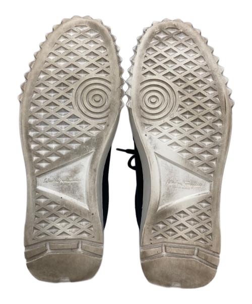 Salvatore Ferragamo（サルヴァトーレ フェラガモ）Salvatore Ferragamo (サルヴァトーレ フェラガモ) レザーローカットスニーカー ブラック サイズ:6 1/2   Mの古着・服飾アイテム