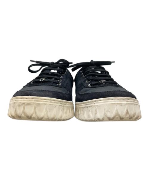 Salvatore Ferragamo（サルヴァトーレ フェラガモ）Salvatore Ferragamo (サルヴァトーレ フェラガモ) レザーローカットスニーカー ブラック サイズ:6 1/2   Mの古着・服飾アイテム