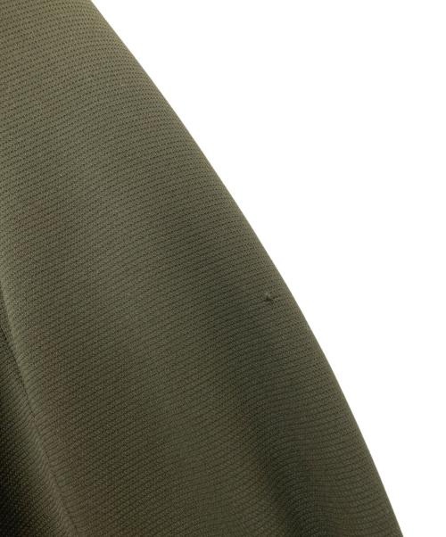 quaranciel（カランシエル）quaranciel (カランシエル) ダブルジャージー ノーカラー コンパクト ジャケット オリーブ サイズ:FREEの古着・服飾アイテム