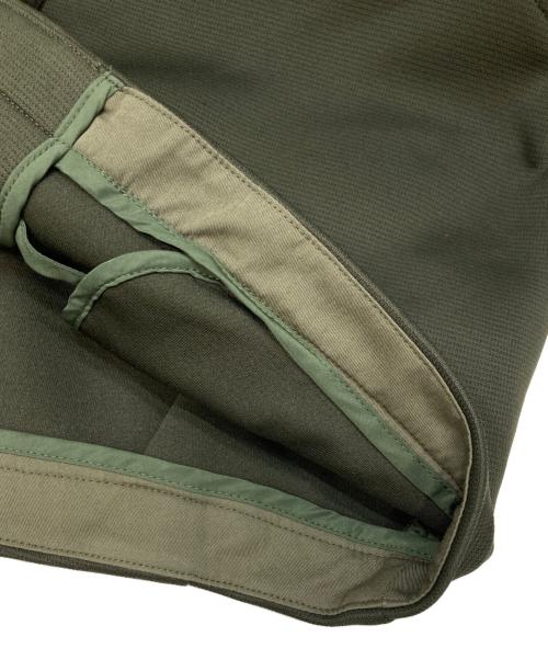 quaranciel（カランシエル）quaranciel (カランシエル) ダブルジャージー ノーカラー コンパクト ジャケット オリーブ サイズ:FREEの古着・服飾アイテム