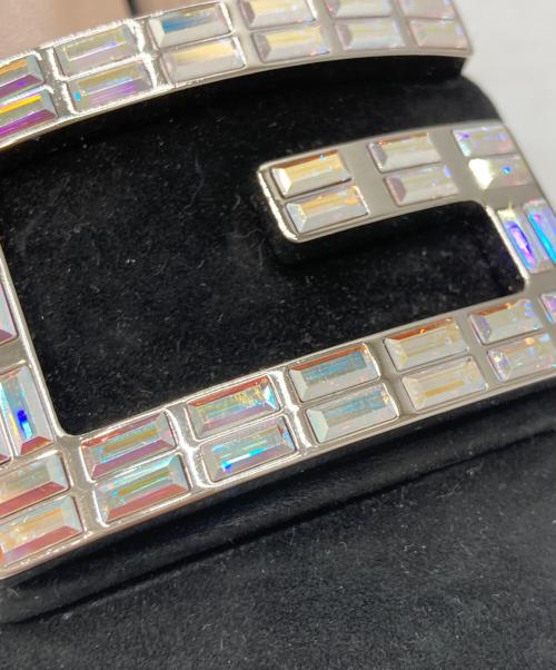 GUCCI（グッチ）GUCCI (グッチ) ビジューヒールパンプス ブラック サイズ:37の古着・服飾アイテム