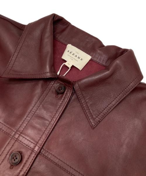 SEZANE（セザンヌ）SEZANE (セザンヌ) レザージャケット ブラウン サイズ:34の古着・服飾アイテム