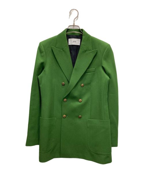 AMI PARIS（アミ パリス）AMI PARIS (アミ パリス) 金釦ダブルジャケット グリーン サイズ:38の古着・服飾アイテム