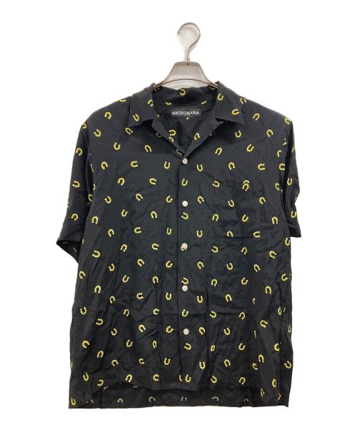 WACKO MARIA（ワコマリア）WACKO MARIA (ワコマリア) ホースシュー HAWAIIAN SHIRT ブラック サイズ:Lの古着・服飾アイテム