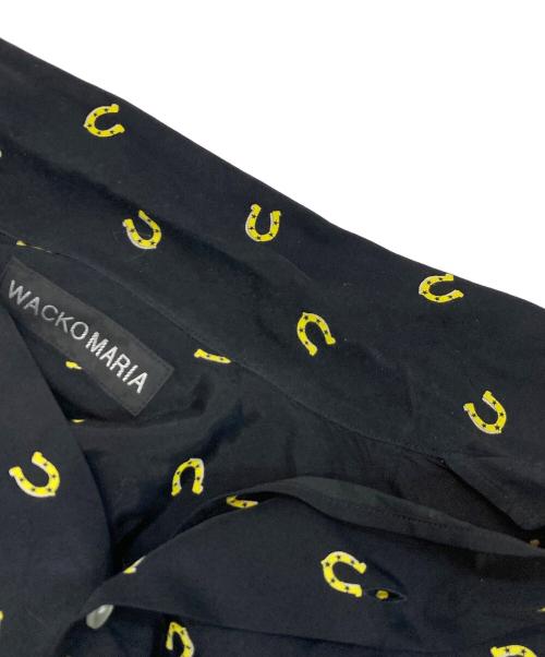 WACKO MARIA（ワコマリア）WACKO MARIA (ワコマリア) ホースシュー HAWAIIAN SHIRT ブラック サイズ:Lの古着・服飾アイテム