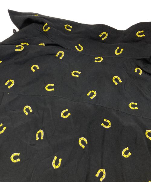 WACKO MARIA（ワコマリア）WACKO MARIA (ワコマリア) ホースシュー HAWAIIAN SHIRT ブラック サイズ:Lの古着・服飾アイテム