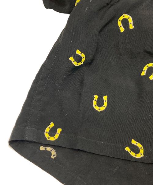 WACKO MARIA（ワコマリア）WACKO MARIA (ワコマリア) ホースシュー HAWAIIAN SHIRT ブラック サイズ:Lの古着・服飾アイテム