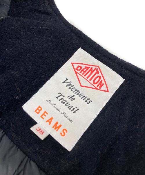 DANTON（ダントン）DANTON (ダントン) BEAMS (ビームス) モッサノーカラーダウンコート ネイビー サイズ:38の古着・服飾アイテム