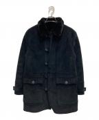 BURBERRY BLACK LABELバーバリーブラックレーベル）の古着「裏ファー フェイクムートンコート」｜ブラック