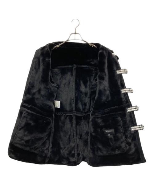 BURBERRY BLACK LABEL（バーバリーブラックレーベル）BURBERRY BLACK LABEL (バーバリーブラックレーベル) 裏ファー フェイクムートンコート ブラック サイズ:Mの古着・服飾アイテム