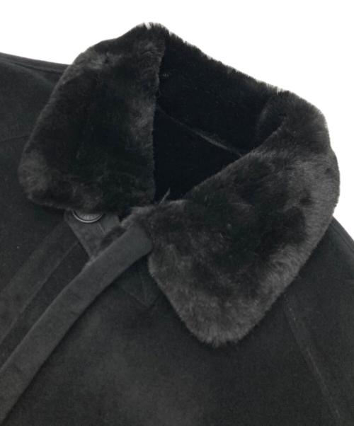 BURBERRY BLACK LABEL（バーバリーブラックレーベル）BURBERRY BLACK LABEL (バーバリーブラックレーベル) 裏ファー フェイクムートンコート ブラック サイズ:Mの古着・服飾アイテム