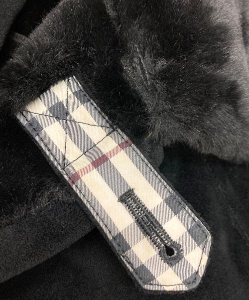 BURBERRY BLACK LABEL（バーバリーブラックレーベル）BURBERRY BLACK LABEL (バーバリーブラックレーベル) 裏ファー フェイクムートンコート ブラック サイズ:Mの古着・服飾アイテム