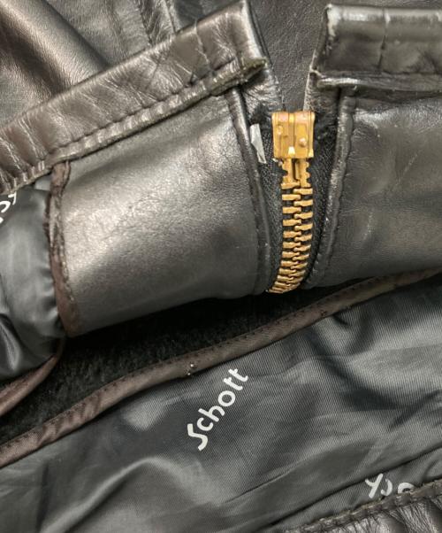 Schott（ショット）Schott (ショット) 642ライナー付シングルライダースジャケット ブラック サイズ:38の古着・服飾アイテム