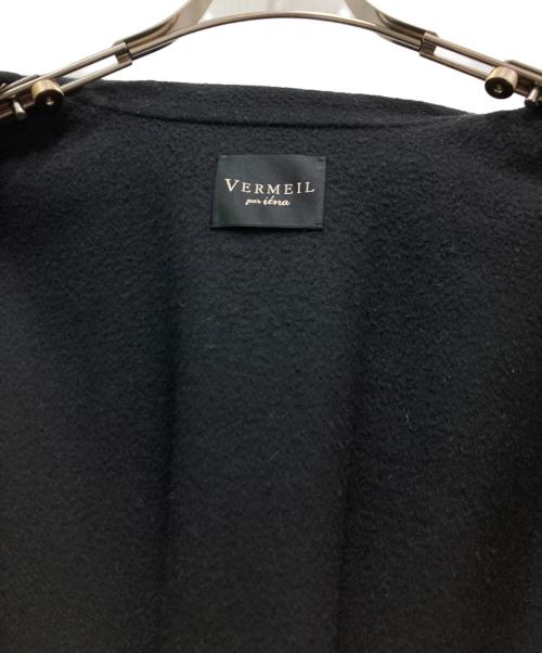VERMEIL par iena（ヴェルメイユ パー イエナ）VERMEIL par iena (ヴェルメイユ パー イエナ) ダブルフェイス後ろタックコート ブラック サイズ:38の古着・服飾アイテム