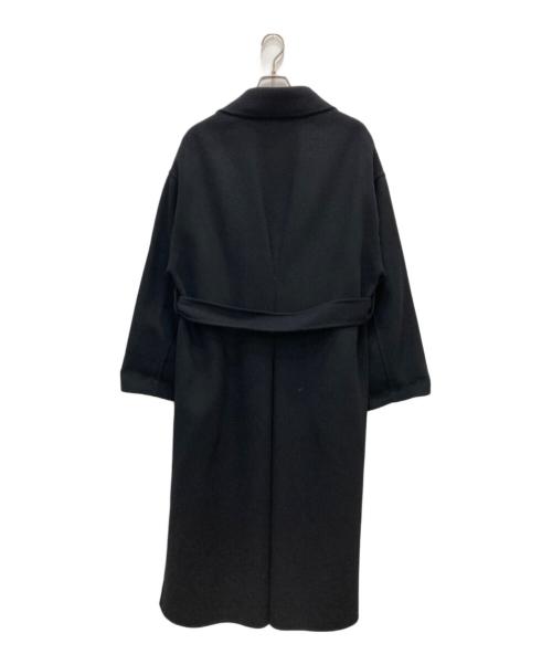 VERMEIL par iena（ヴェルメイユ パー イエナ）VERMEIL par iena (ヴェルメイユ パー イエナ) ダブルフェイス後ろタックコート ブラック サイズ:38の古着・服飾アイテム