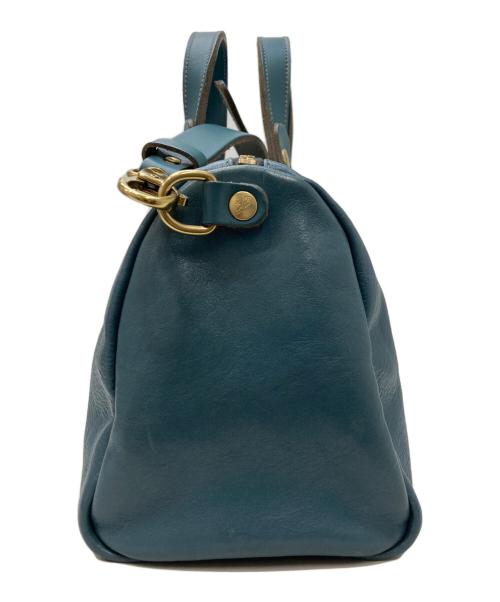 IL BISONTE（イル ビゾンテ）IL BISONTE (イル ビゾンテ) 2WAYレザーミニボストンバッグ ネイビーの古着・服飾アイテム