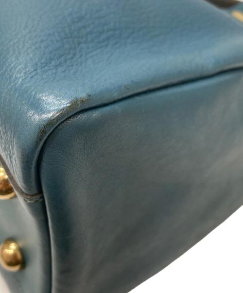 IL BISONTE（イル ビゾンテ）IL BISONTE (イル ビゾンテ) 2WAYレザーミニボストンバッグ ネイビーの古着・服飾アイテム