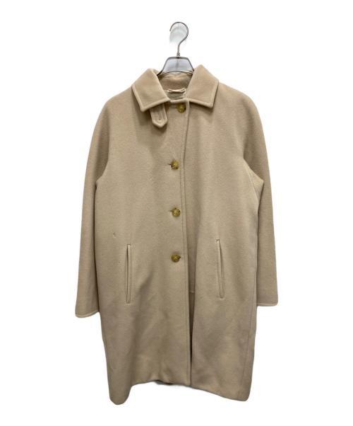 MaxMara（マックスマーラ）MaxMara (マックスマーラ) ウールステンカラーコート ベージュ サイズ:44の古着・服飾アイテム
