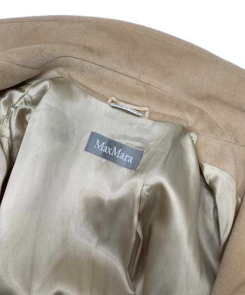 MaxMara（マックスマーラ）MaxMara (マックスマーラ) ウールステンカラーコート ベージュ サイズ:44の古着・服飾アイテム