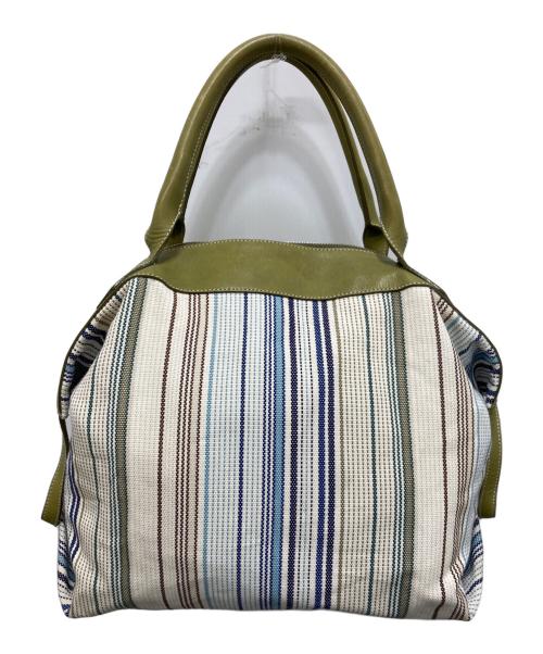 Vivienne Westwood（ヴィヴィアンウエストウッド）Vivienne Westwood (ヴィヴィアンウエストウッド) ハンドバッグ アイボリー×グリーンの古着・服飾アイテム