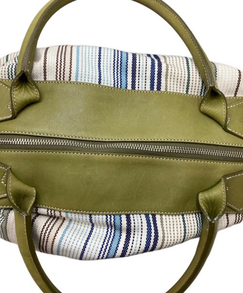 Vivienne Westwood（ヴィヴィアンウエストウッド）Vivienne Westwood (ヴィヴィアンウエストウッド) ハンドバッグ アイボリー×グリーンの古着・服飾アイテム