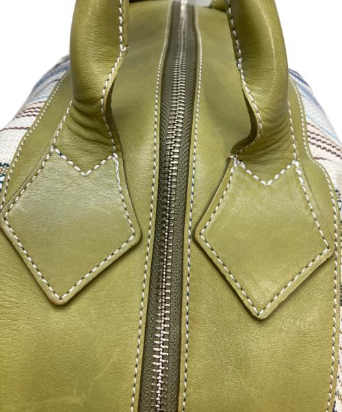 Vivienne Westwood（ヴィヴィアンウエストウッド）Vivienne Westwood (ヴィヴィアンウエストウッド) ハンドバッグ アイボリー×グリーンの古着・服飾アイテム