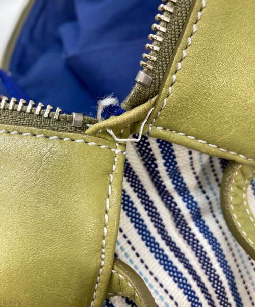 Vivienne Westwood（ヴィヴィアンウエストウッド）Vivienne Westwood (ヴィヴィアンウエストウッド) ハンドバッグ アイボリー×グリーンの古着・服飾アイテム