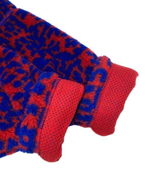 C.E cavempt（シーイー キャベンプト）C.E CAVEMPT (シーイー キャベンプト) NOISE FLEECE ZIP HOODY レッド×ブルー サイズ:XLの古着・服飾アイテム