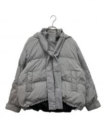 Lily Brown（リリーブラウン）の古着「ボウタイ付ダウンジャケット」｜グレー