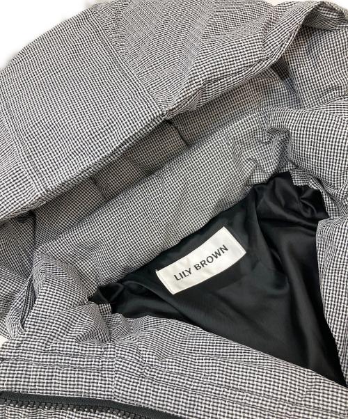 Lily Brown（リリーブラウン）Lily Brown (リリーブラウン) ボウタイ付ダウンジャケット グレー サイズ:Fの古着・服飾アイテム