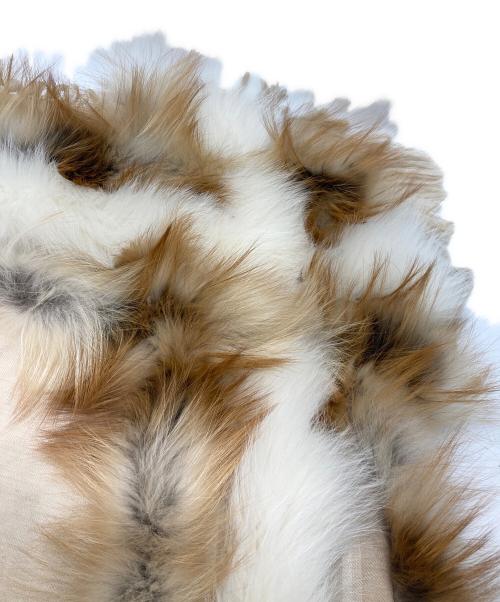 GUCCI（グッチ）GUCCI (グッチ) シルクウールファーストール ベージュの古着・服飾アイテム