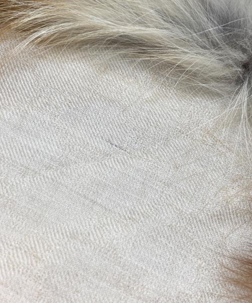 GUCCI（グッチ）GUCCI (グッチ) シルクウールファーストール ベージュの古着・服飾アイテム