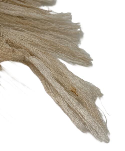 GUCCI（グッチ）GUCCI (グッチ) シルクウールファーストール ベージュの古着・服飾アイテム