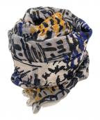 BURBERRY LONDONバーバリーロンドン）の古着「カシミヤ混総柄ストール」｜ブルー