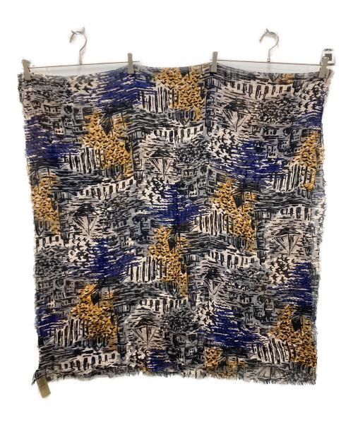 BURBERRY LONDON（バーバリーロンドン）BURBERRY LONDON (バーバリーロンドン) カシミヤ混総柄ストール ブルーの古着・服飾アイテム