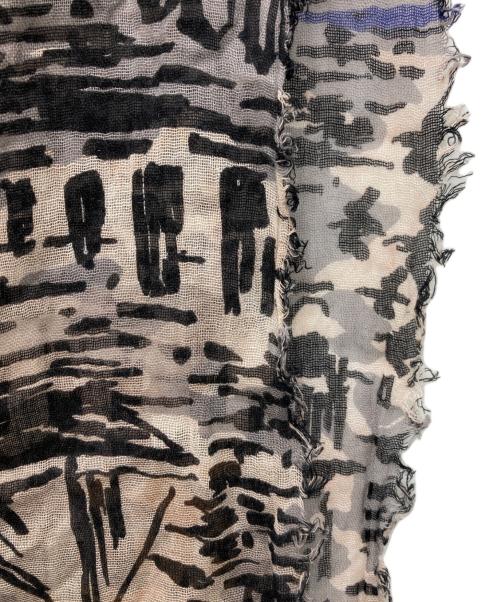 BURBERRY LONDON（バーバリーロンドン）BURBERRY LONDON (バーバリーロンドン) カシミヤ混総柄ストール ブルーの古着・服飾アイテム