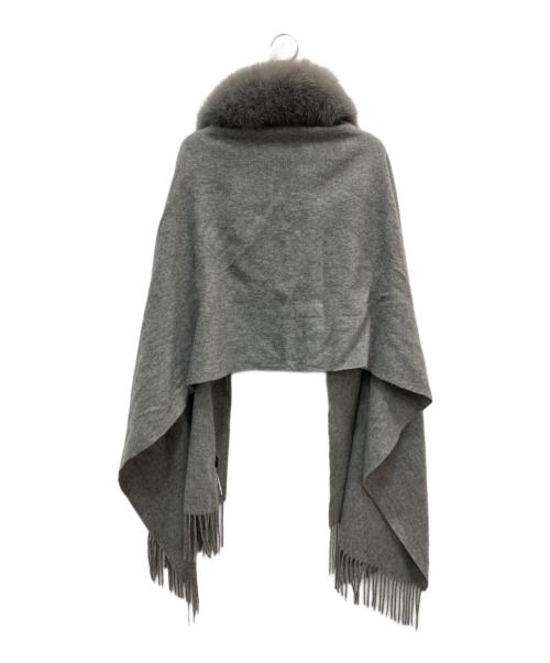 DAMA collection（ダーマコレクション）DAMA collection (ダーマコレクション) ファーカシミヤストール グレーの古着・服飾アイテム