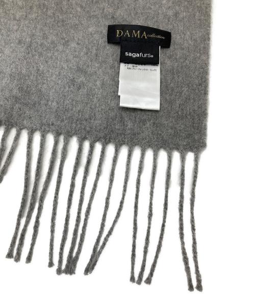 DAMA collection（ダーマコレクション）DAMA collection (ダーマコレクション) ファーカシミヤストール グレーの古着・服飾アイテム