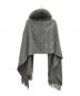 DAMA collection (ダーマコレクション) ファーカシミヤストール グレー：10000円